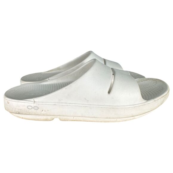 Oofos Ooahh Slide Nomad White Women's Size 12 - Picture 2 of 7